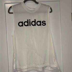 Adidas Women's White Muscle Tee
